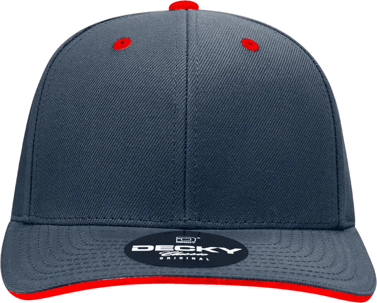 Decky 2003 Sandwich Visor Baseball Cap - Navy Red - one Size Fits Most