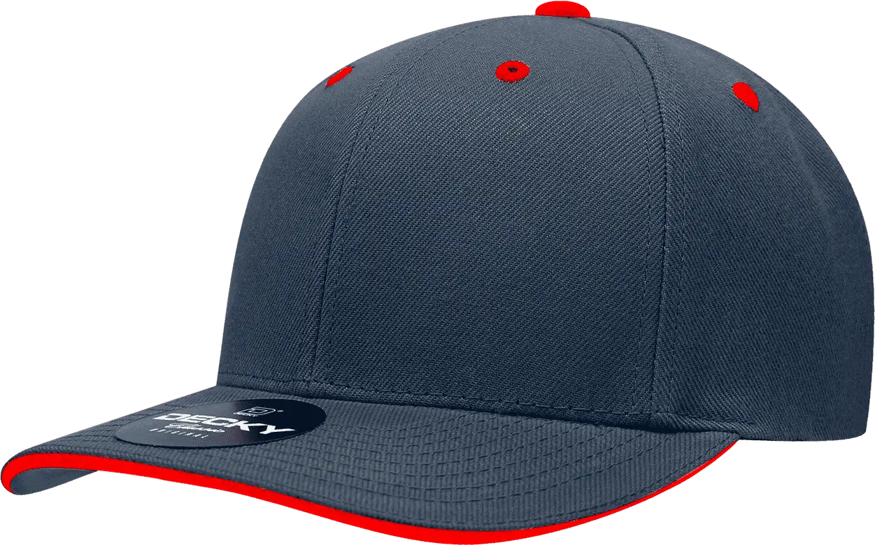 Decky 2003 Sandwich Visor Baseball Cap - Navy Red - one Size Fits Most