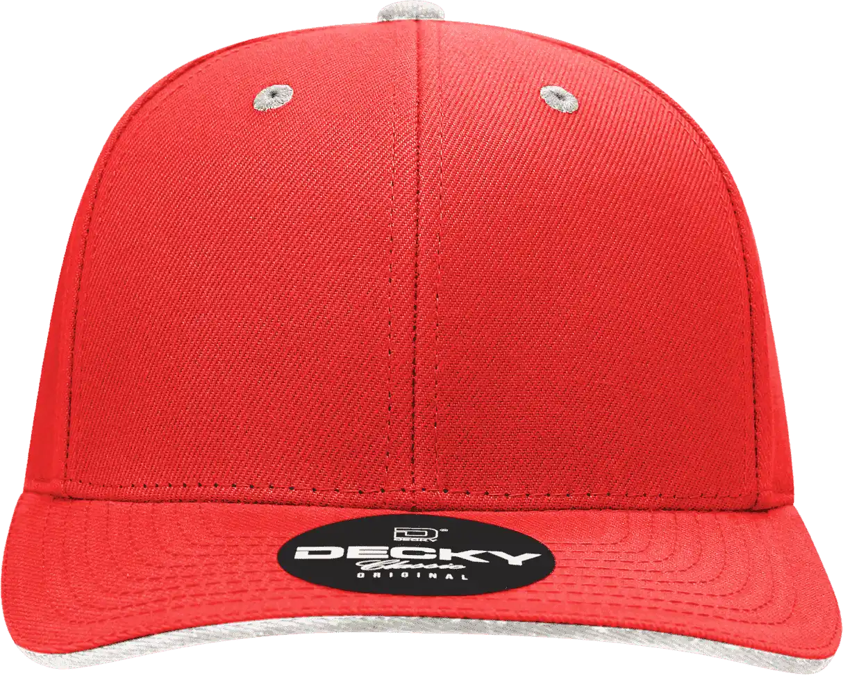 Decky 2003 Sandwich Visor Baseball Cap - Red White - one Size Fits Most