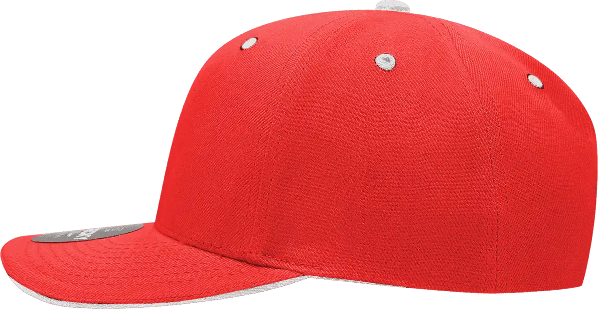 Decky 2003 Sandwich Visor Baseball Cap - Red White - one Size Fits Most