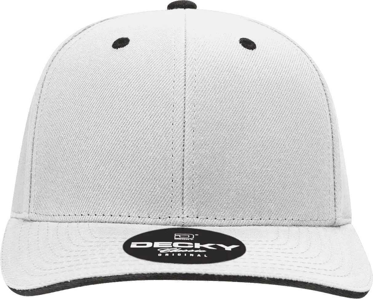 Decky 2003 Sandwich Visor Baseball Cap - White Black - one Size Fits Most