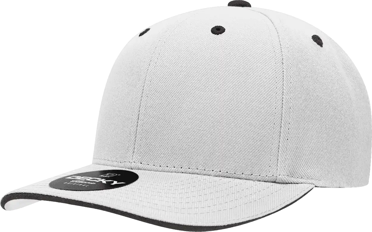 Decky 2003 Sandwich Visor Baseball Cap - White Black - one Size Fits Most