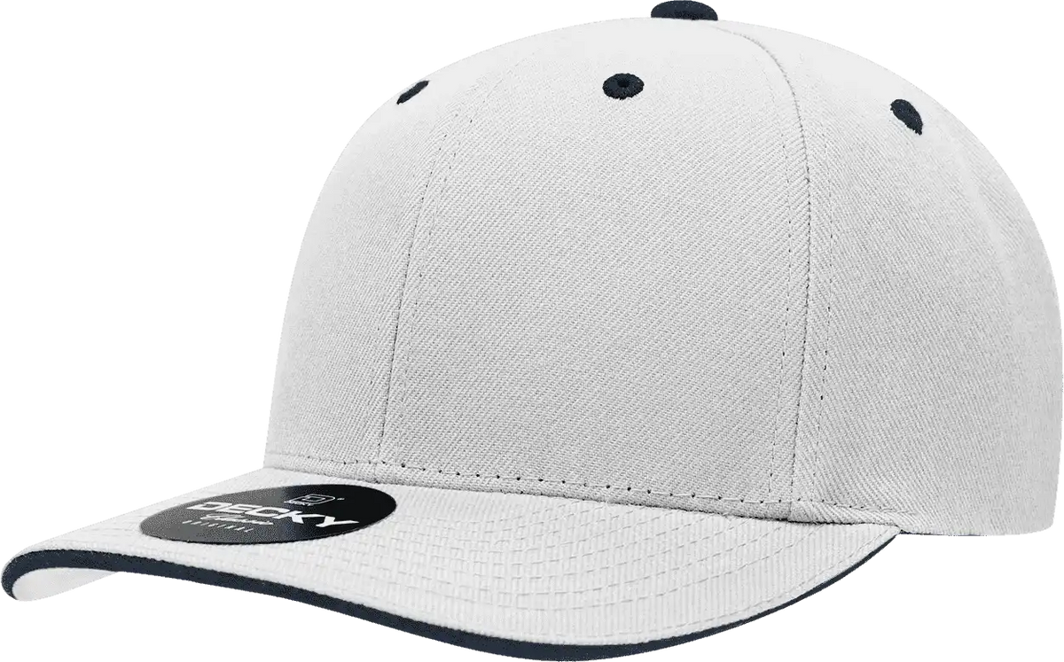 Decky 2003 Sandwich Visor Baseball Cap - White Navy - one Size Fits Most