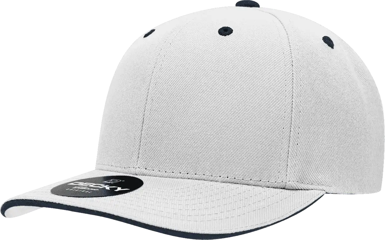 Decky 2003 Sandwich Visor Baseball Cap - White Navy - one Size Fits Most