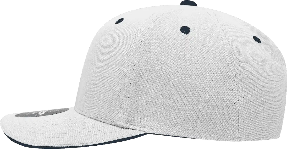Decky 2003 Sandwich Visor Baseball Cap - White Navy - one Size Fits Most