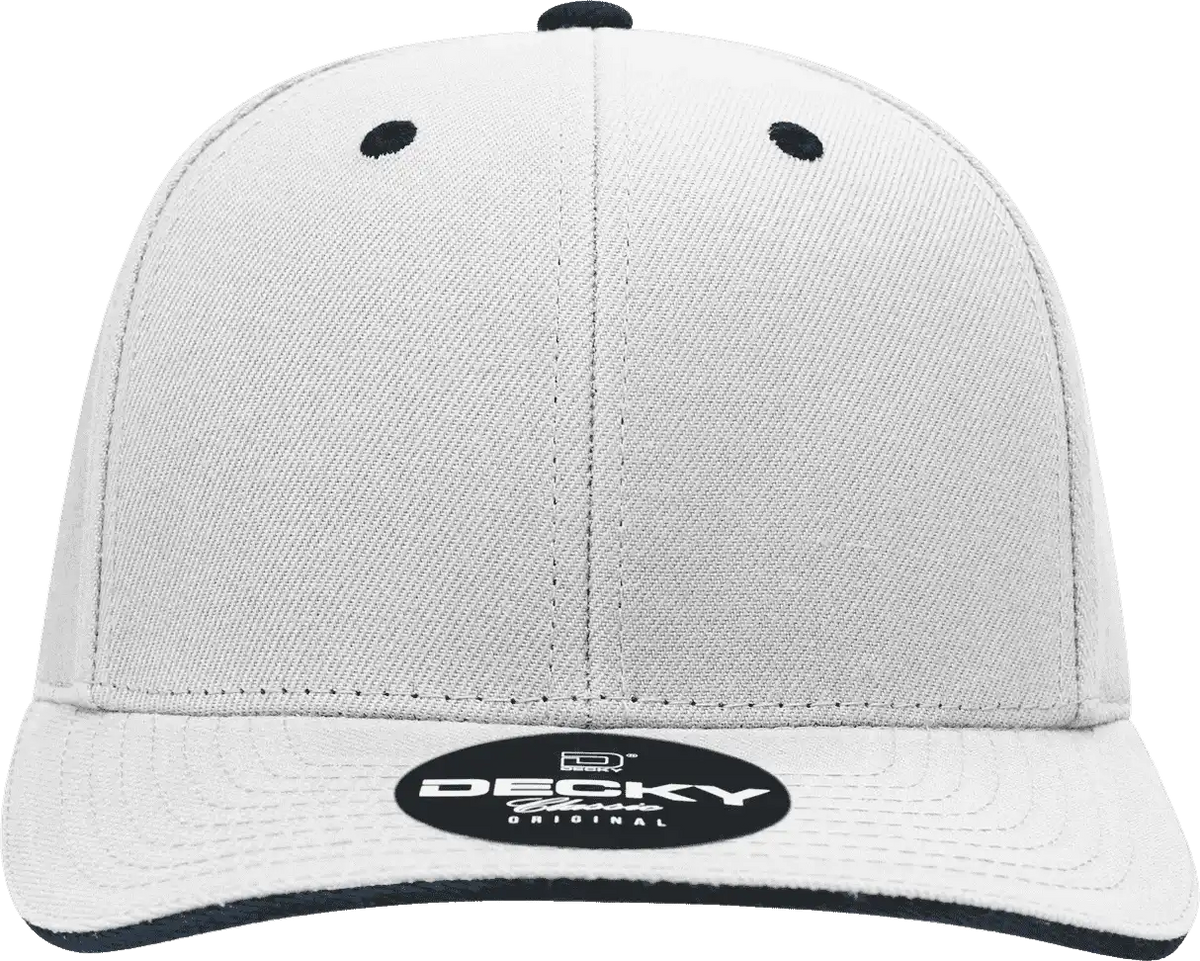 Decky 2003 Sandwich Visor Baseball Cap - White Navy - one Size Fits Most