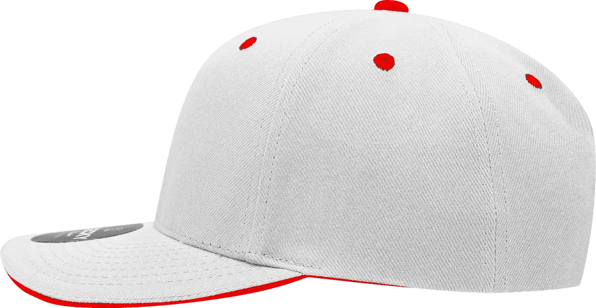 Decky 2003 Sandwich Visor Baseball Cap - White Red - one Size Fits Most