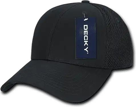 Decky 204 Low Crown Air Mesh Baseball Cap - Black - one Size Fits Most