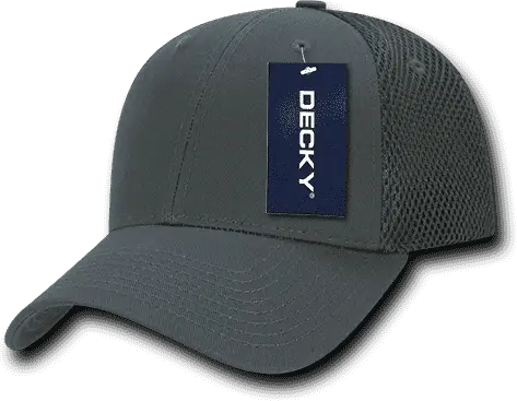 Decky 204 Low Crown Air Mesh Baseball Cap - Charcoal