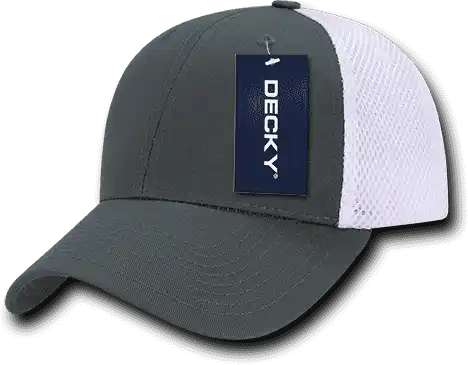 Decky 204 Low Crown Air Mesh Baseball Cap Charcoal White Dark Gray / one Size Fits Most