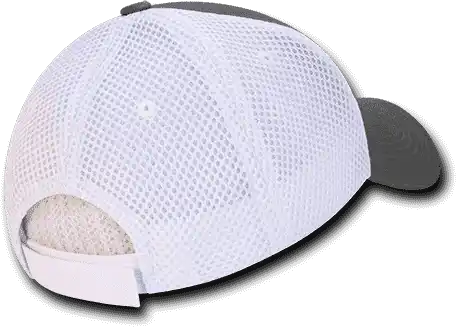 Decky 204 Low Crown Air Mesh Baseball Cap Charcoal White Dark Gray / one Size Fits Most
