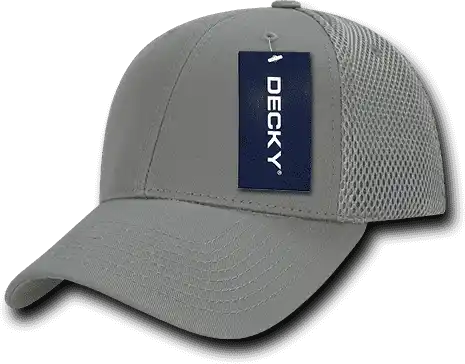Decky 204 Low Crown Air Mesh Baseball Cap - Gray - one Size Fits Most