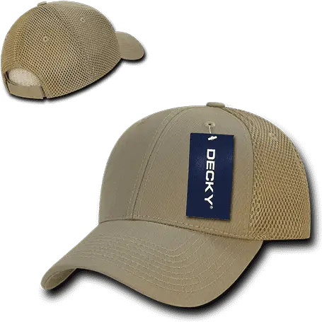 Decky 204 Low Crown Air Mesh Baseball Cap - Khaki