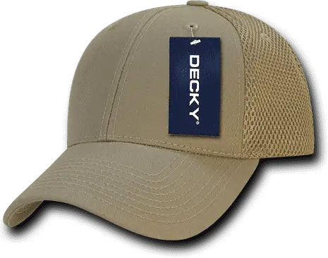 Decky 204 Low Crown Air Mesh Baseball Cap - Khaki