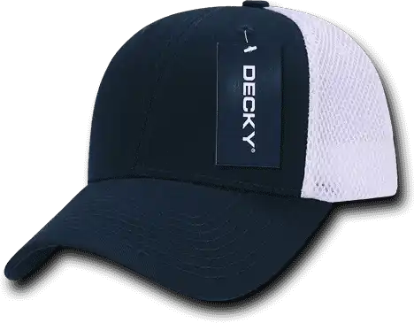 Decky 204 Low Crown Air Mesh Baseball Cap - Navy White - one Size Fits Most