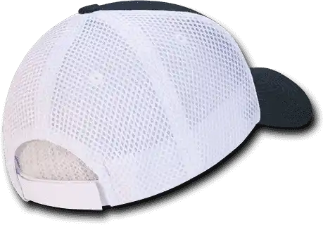 Decky 204 Low Crown Air Mesh Baseball Cap - Navy White - one Size Fits Most
