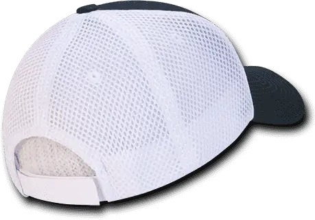 Decky 204 Low Crown Air Mesh Baseball Cap - Navy White - one Size Fits Most