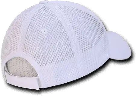 Decky 204 Low Crown Air Mesh Baseball Cap - White - one Size Fits Most
