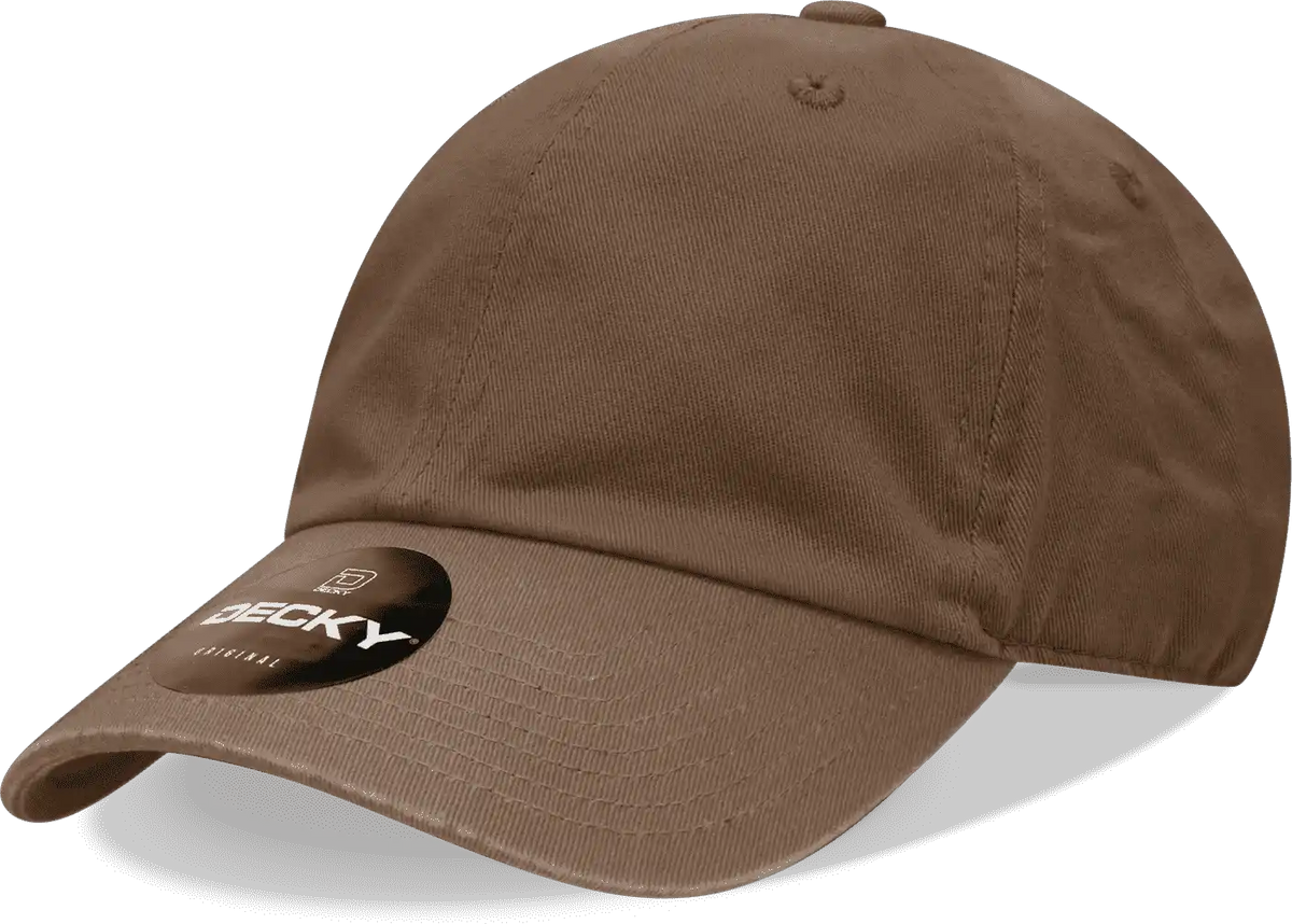 Decky 205 Relaxed Washed Cotton Cap - Brown - one Size Fits Most