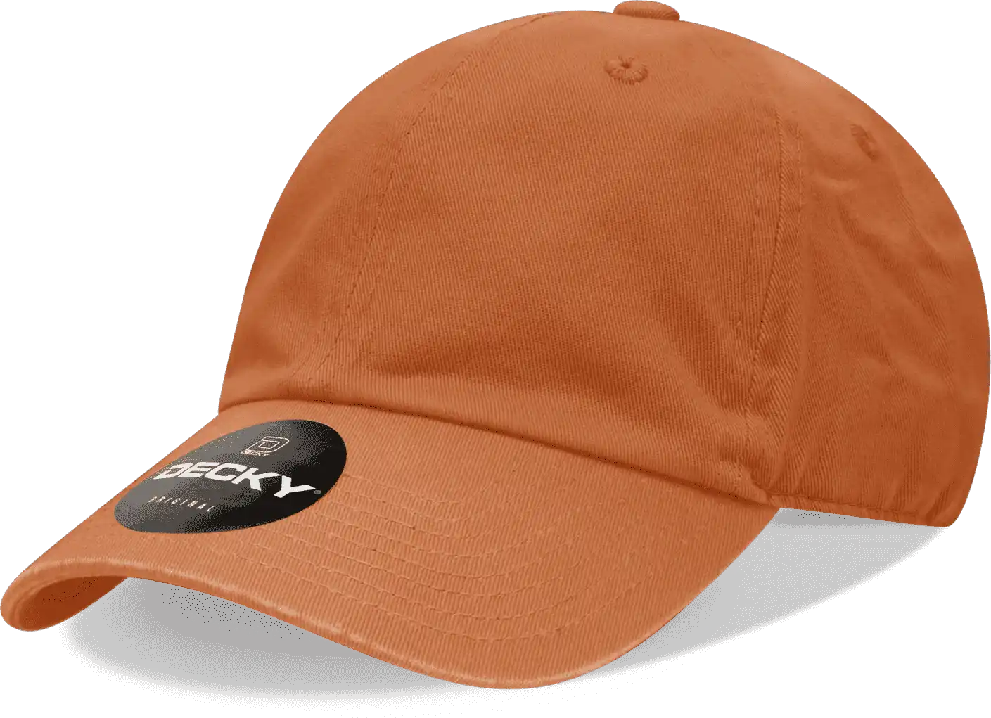 Decky 205 Relaxed Washed Cotton Cap - Burnt Orange - one Size Fits Most