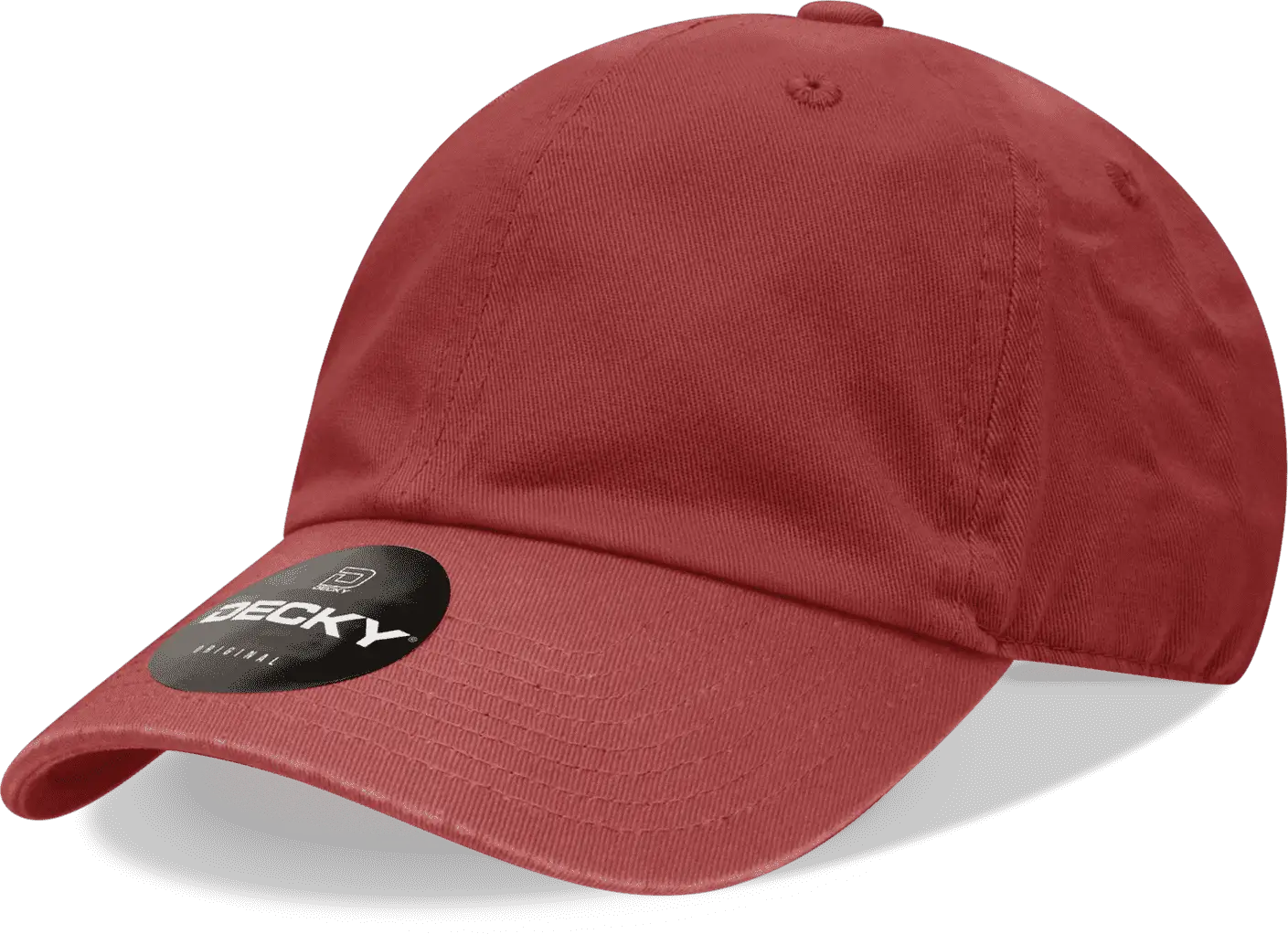 Decky 205 Relaxed Washed Cotton Cap - Cardinal