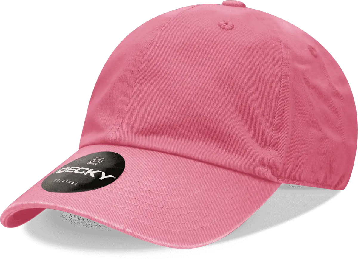 Decky 205 Relaxed Washed Cotton Cap - Dark Pink - one Size Fits Most