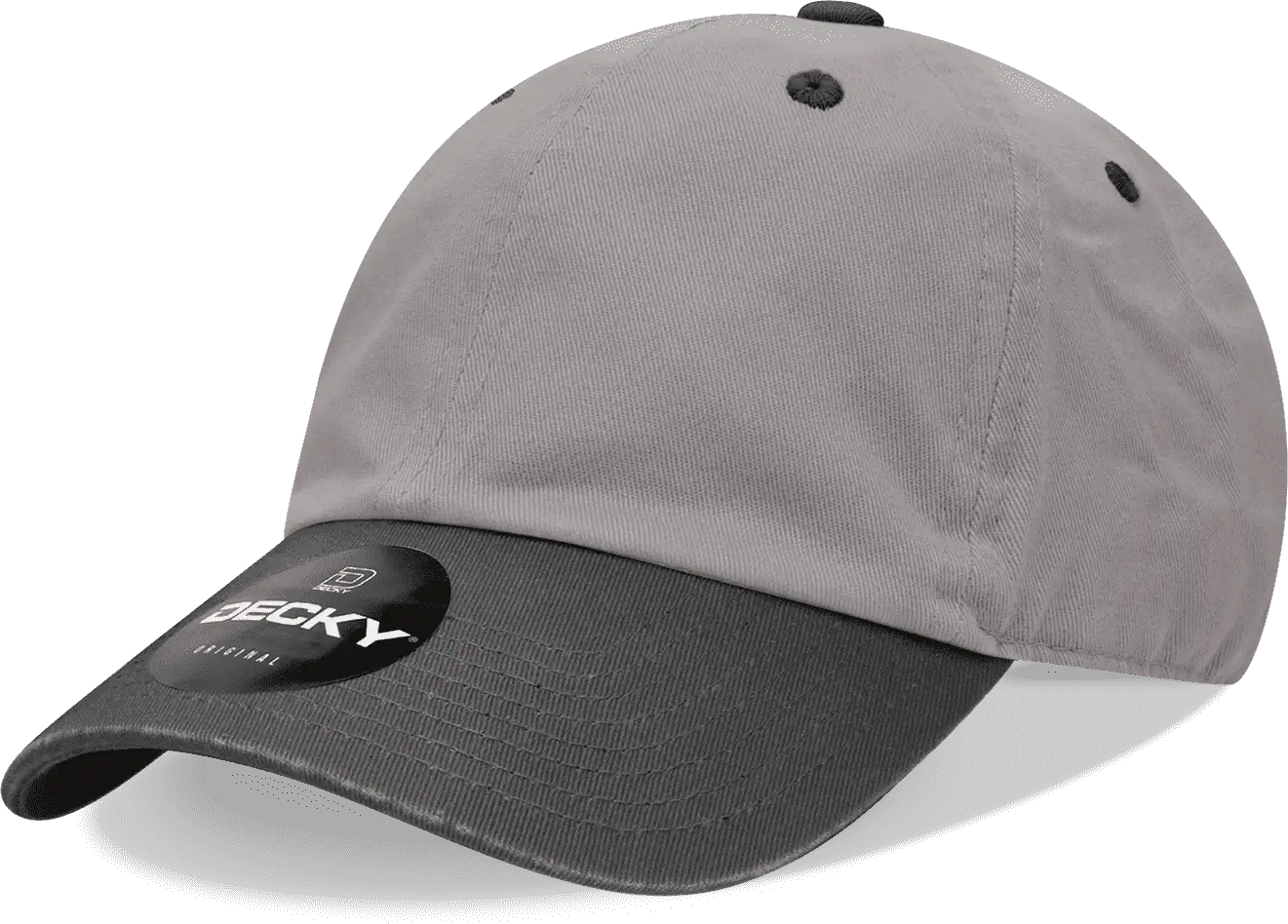 Decky 205 Relaxed Washed Cotton Cap - Gray Black