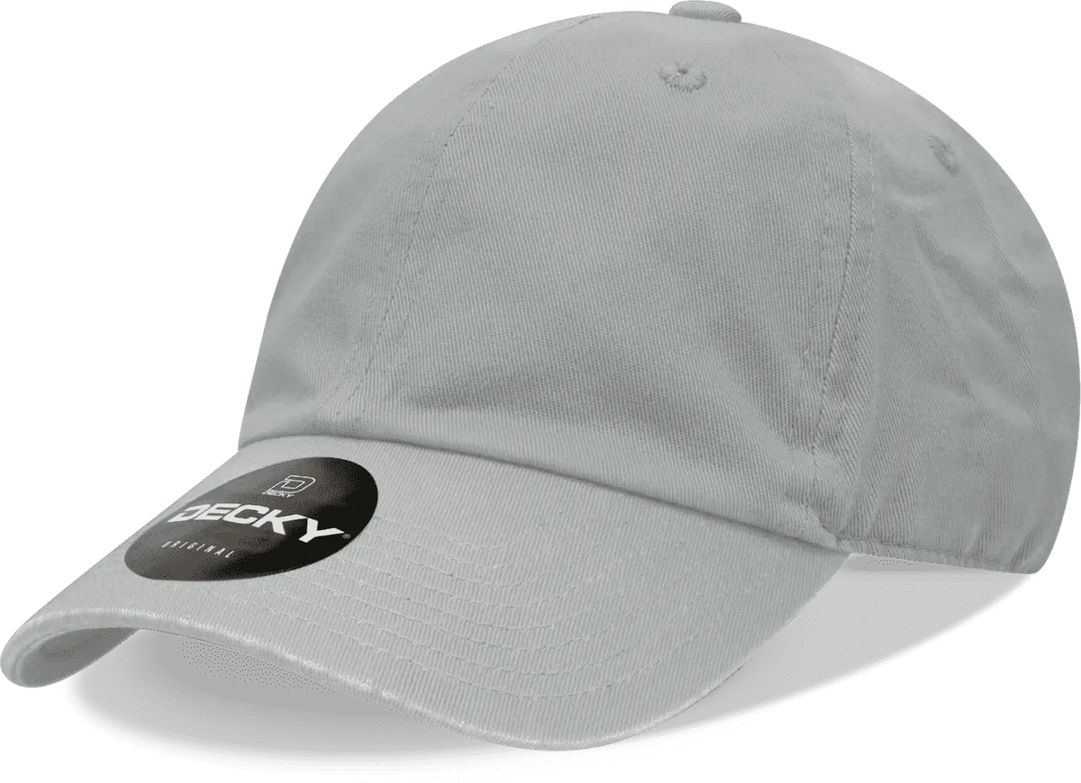 Decky 205 Relaxed Washed Cotton Cap - Gray