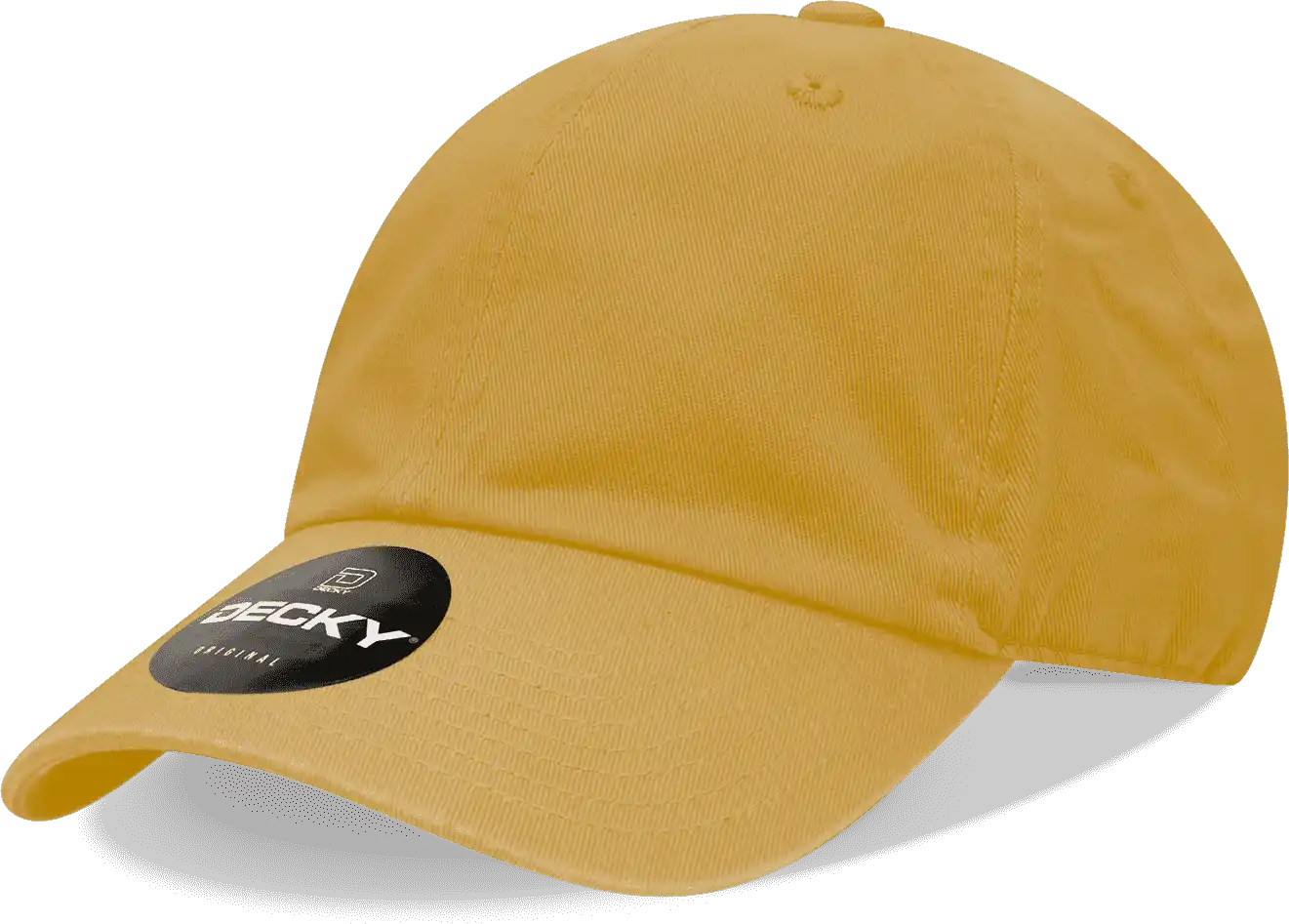 Decky 205 Relaxed Washed Cotton Cap - Mustard - Gold / one Size Fits Most