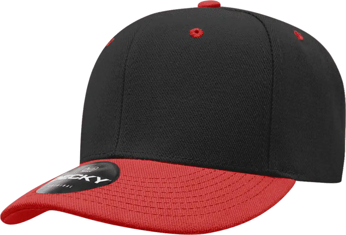 Decky 206 Low Structured Baseball Cap - Black Red - one Size Fits Most