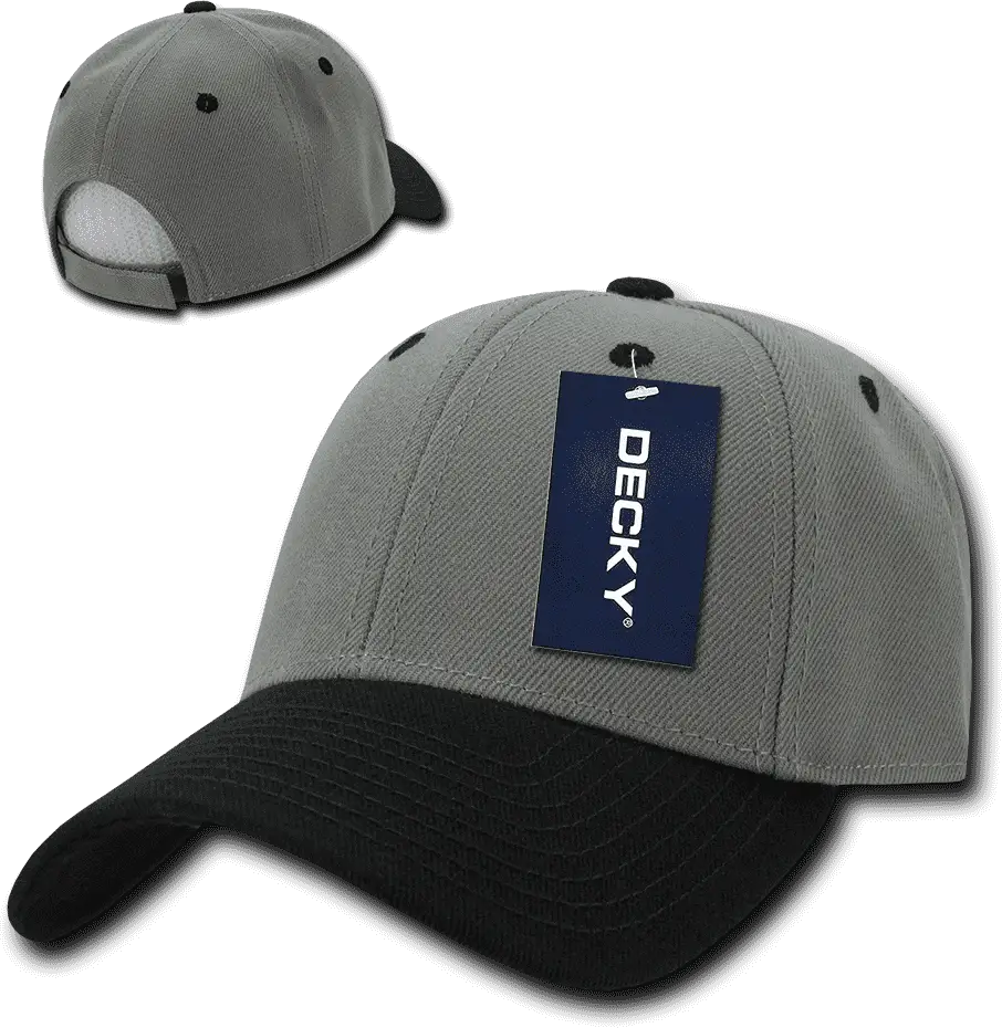 Decky 206 Low Structured Baseball Cap - Gray Black