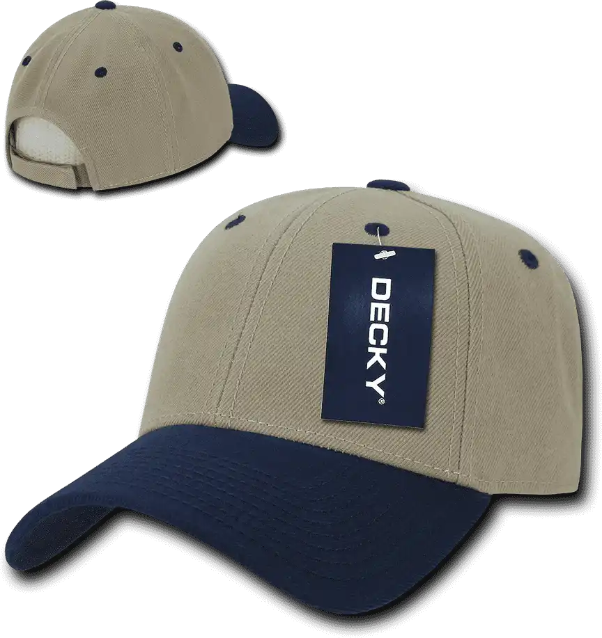 Decky 206 Low Structured Baseball Cap - Khaki Navy - one Size Fits Most