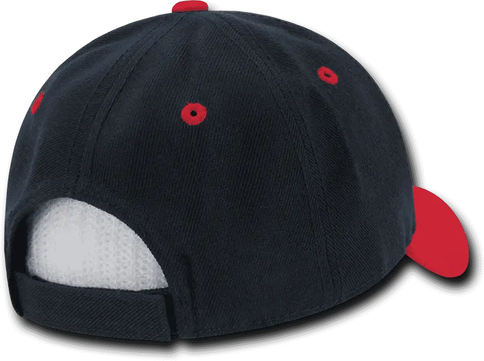 Decky 206 Low Structured Baseball Cap - Navy Red
