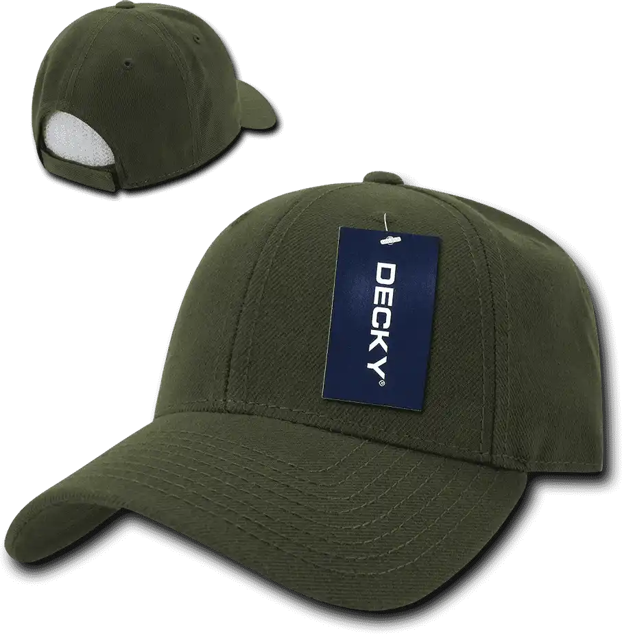 Decky 206 Low Structured Baseball Cap - Olive - one Size Fits Most