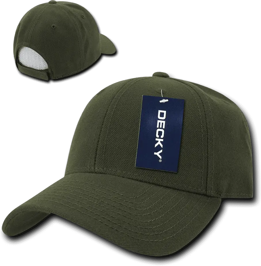 Decky 206 Low Structured Baseball Cap - Olive - one Size Fits Most