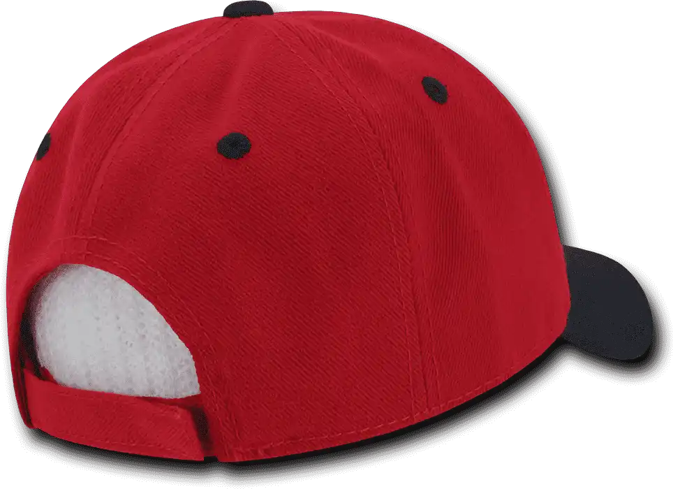 Decky 206 Low Structured Baseball Cap - Red Navy - one Size Fits Most