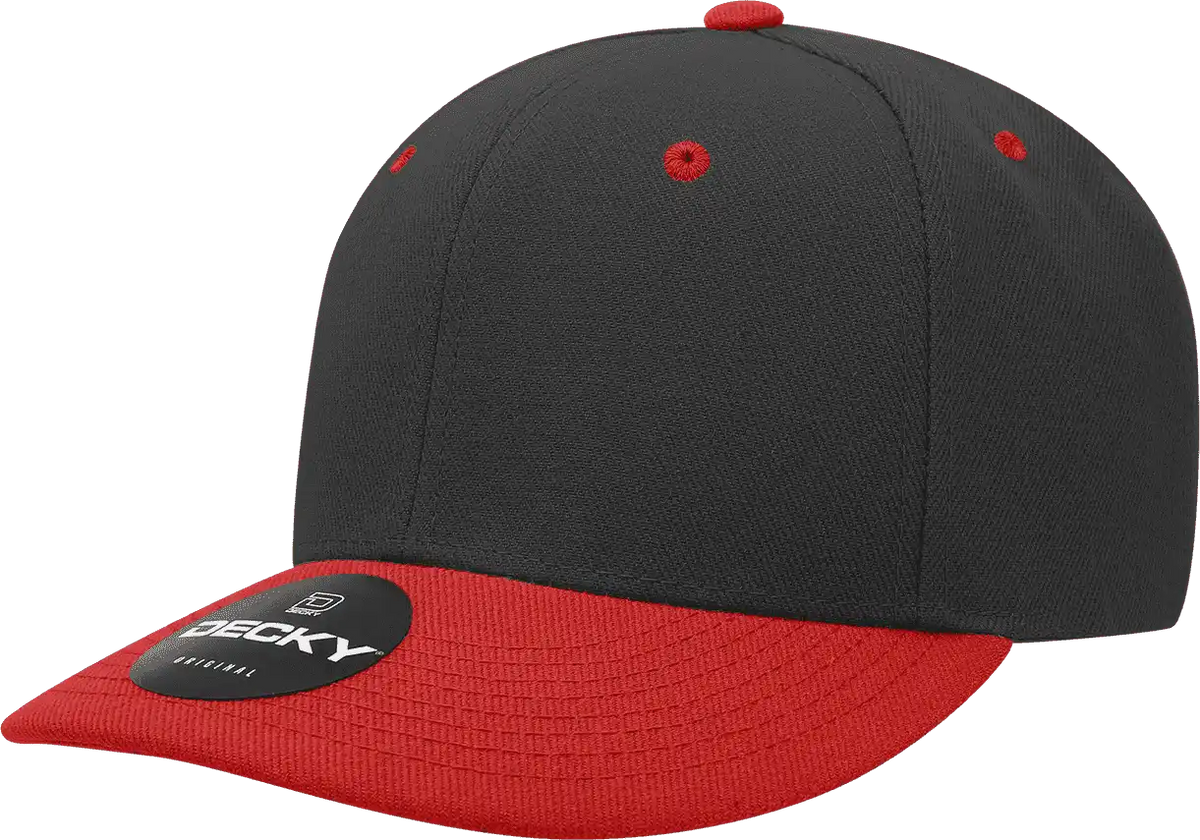 Decky 207 Deluxe Baseball Cap - Black Red - one Size Fits Most