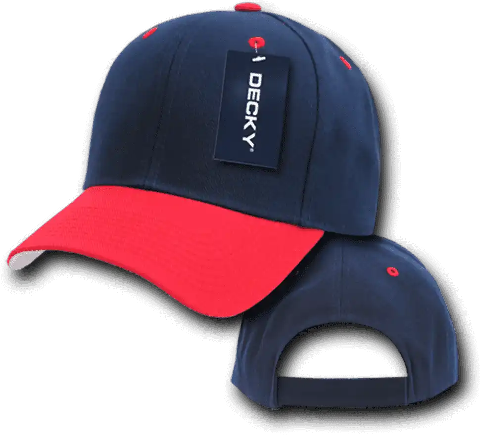 Decky 207 Deluxe Baseball Cap Navy Red / one Size Fits Most
