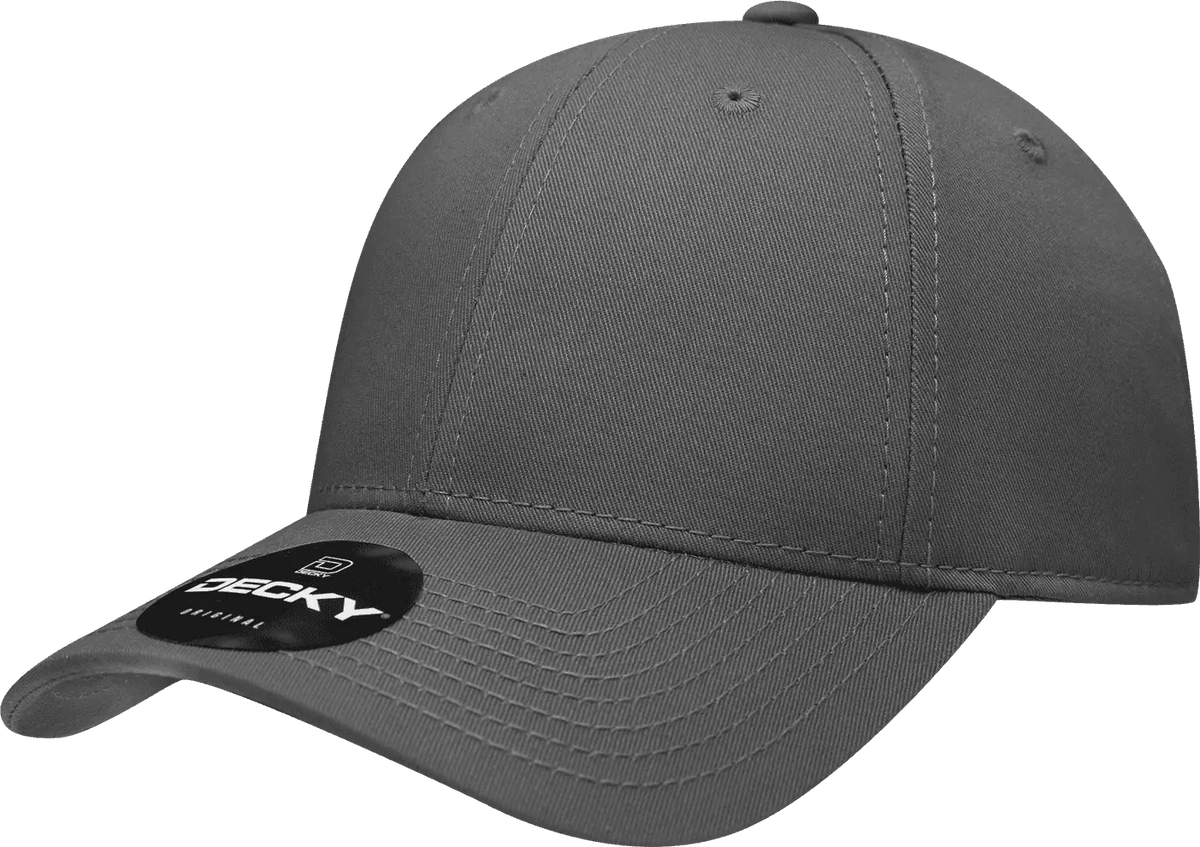Decky 209 Structured Cotton Baseball Cap - Charcoal