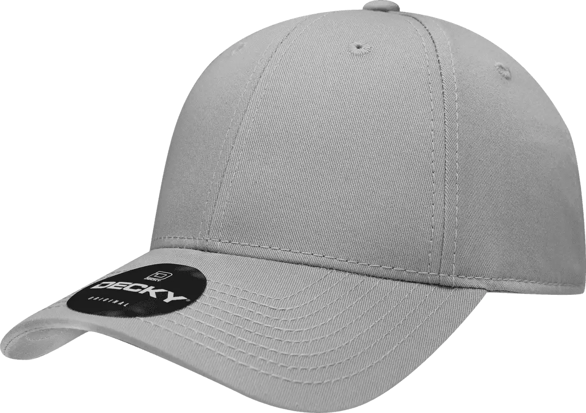 Decky 209 Structured Cotton Baseball Cap - Light Gray - one Size Fits Most