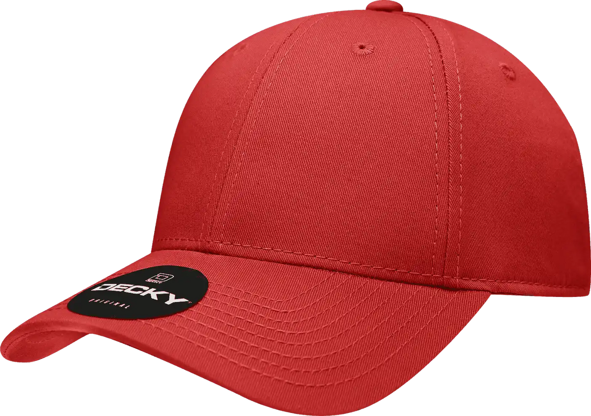 Decky 209 Structured Cotton Baseball Cap - Red - one Size Fits Most