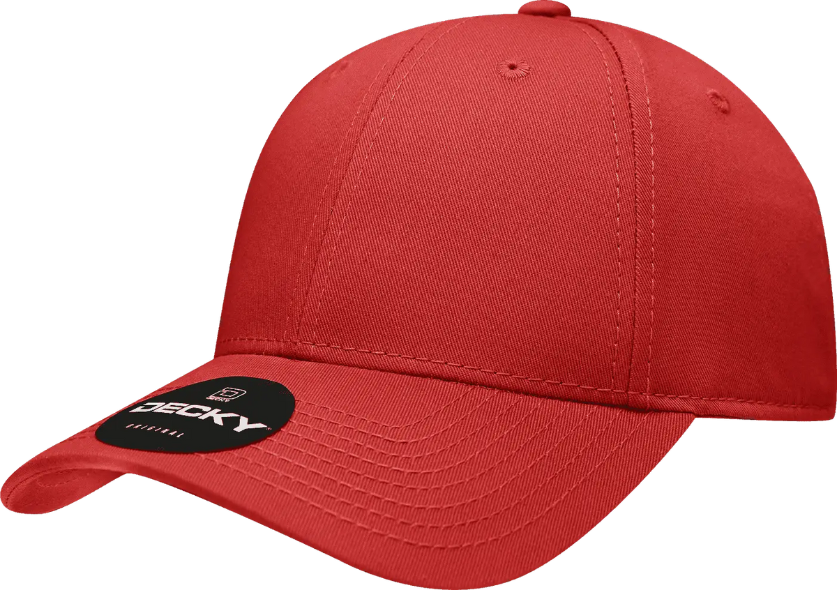 Decky 209 Structured Cotton Baseball Cap - Red - one Size Fits Most