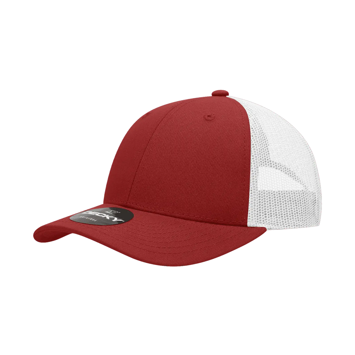 Decky 214 Low Crown Mesh Golf Cap - Cardinal White