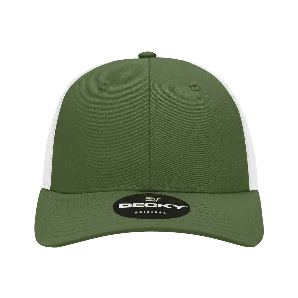 Decky 214 Low Crown Mesh Golf Cap - Olive White - one Size Fits Most