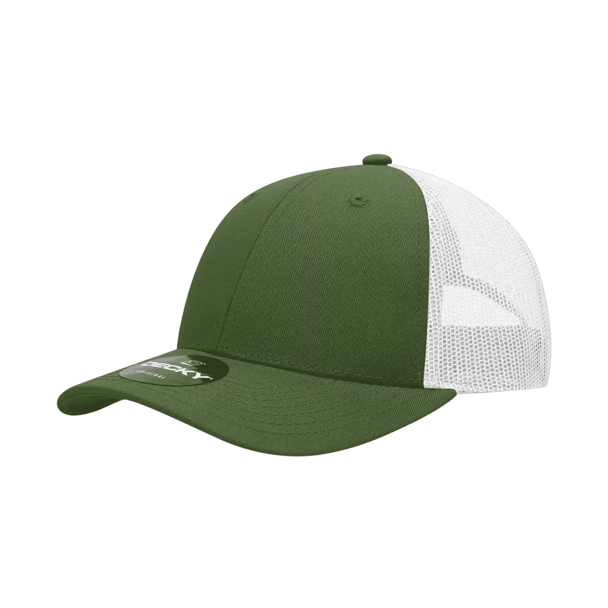 Decky 214 Low Crown Mesh Golf Cap - Olive White - one Size Fits Most