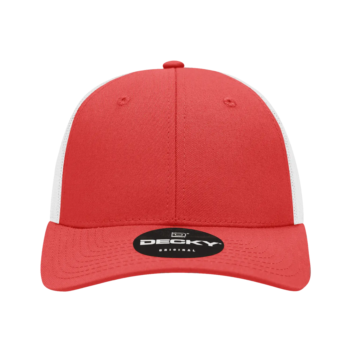 Decky 214 Low Crown Mesh Golf Cap - Red White - one Size Fits Most