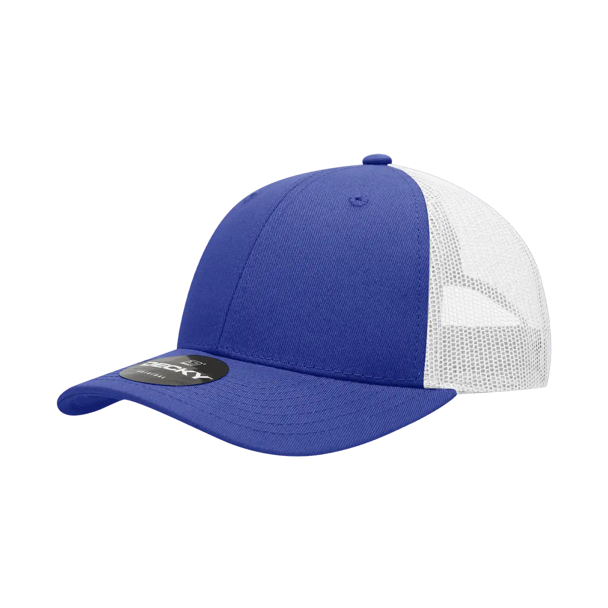 Decky 214 Low Crown Mesh Golf Cap - Royal White - one Size Fits Most
