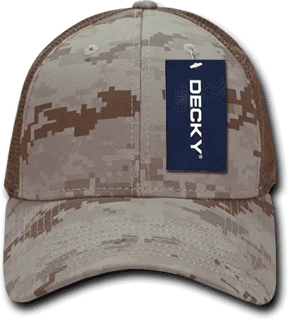 Decky 218 Structured Camo Trucker Cap - Desert - Tan / one Size Fits Most