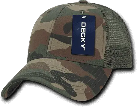 Decky 218 Structured Camo Trucker Cap - Woodland