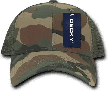 Decky 218 Structured Camo Trucker Cap Woodland / one Size Fits Most